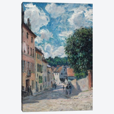 A Street, possibly in Port-Marly, 1876  Canvas Print #BMN8836} by Alfred Sisley Canvas Art