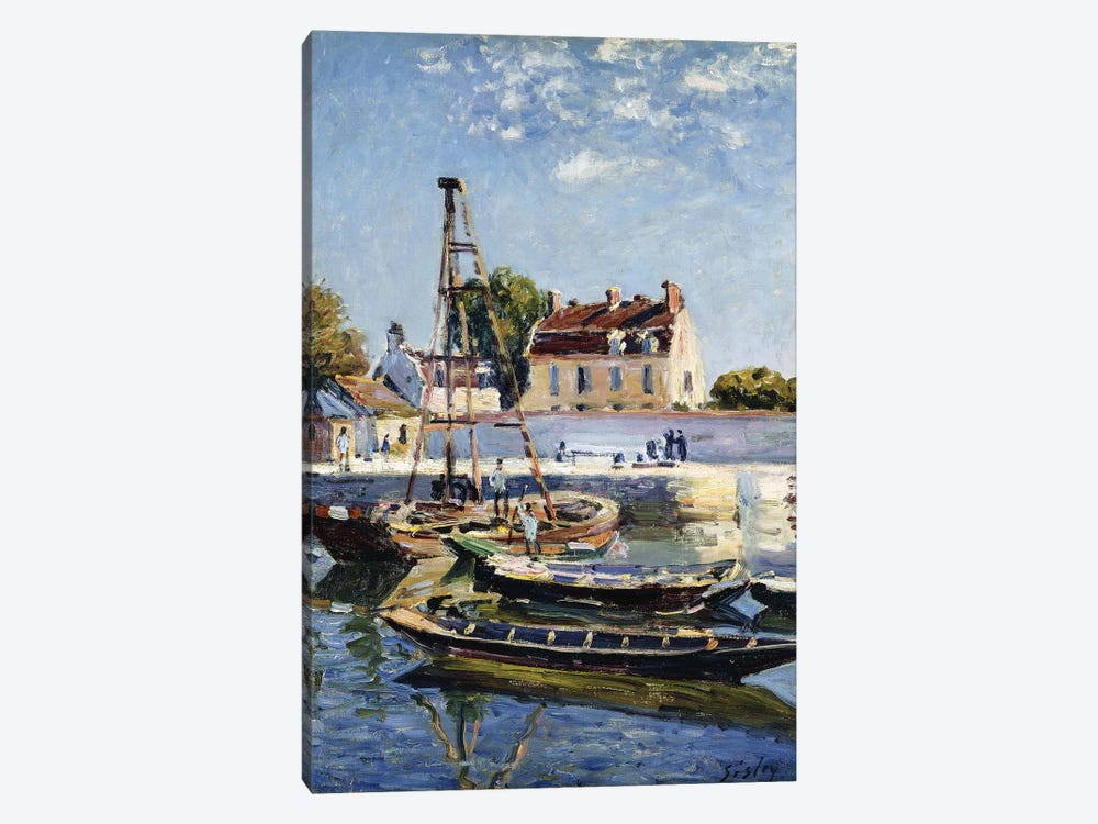 Barges, 1885  by Alfred Sisley 1-piece Canvas Print