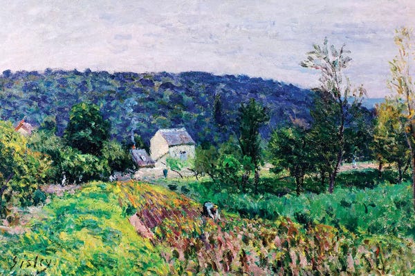 Alfred Sisley: Hills Surrounding Paris, 1879  by Alfred Sisley