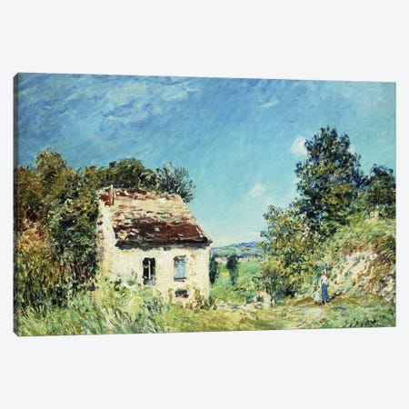 La Maison Abandonee, 1887  Canvas Print #BMN8851} by Alfred Sisley Art Print