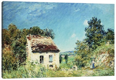 La Maison Abandonee, 1887  Canvas Art Print - Alfred Sisley