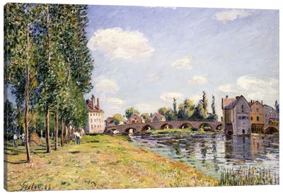The Moret Bridge in the summer, 1888  Canvas Art Print