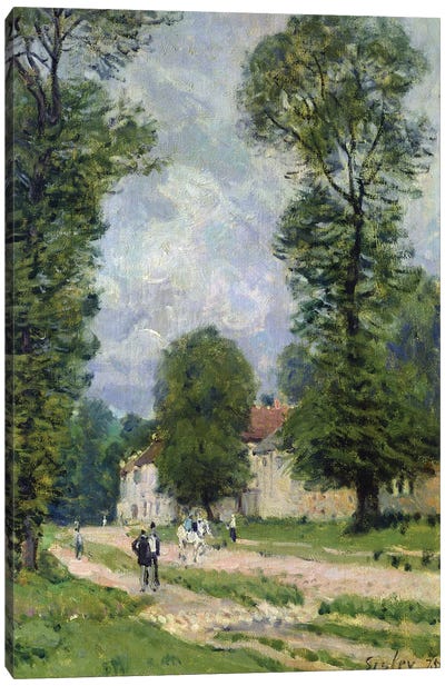 The Road to Marly-le-Roi, or The Road to Versailles, 1875  Canvas Art Print - Alfred Sisley