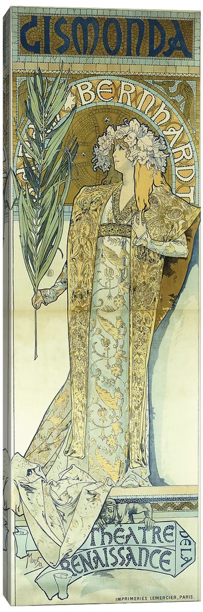Gismonda, c.1894  Canvas Art Print - Alphonse Mucha