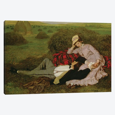 The Lovers, 1870  Canvas Print #BMN886} by Pal Szinyei Merse Art Print