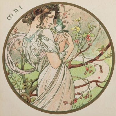May, 1899   by Alphonse Mucha art print