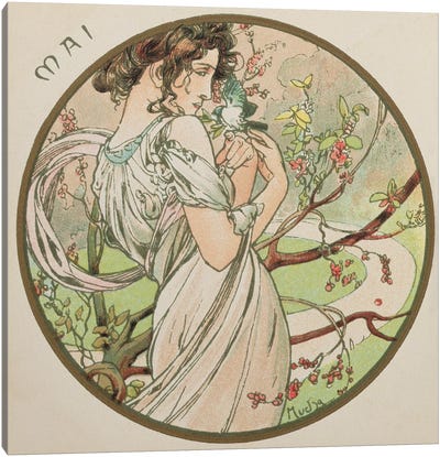 May, 1899   Canvas Art Print - Art Nouveau