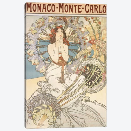 Monaco, Monte Carlo, 1897  Canvas Print #BMN8875} by Alphonse Mucha Canvas Artwork