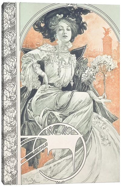 Plate 1 from 'Documents Decoratifs', 1902  Canvas Art Print - Alphonse Mucha