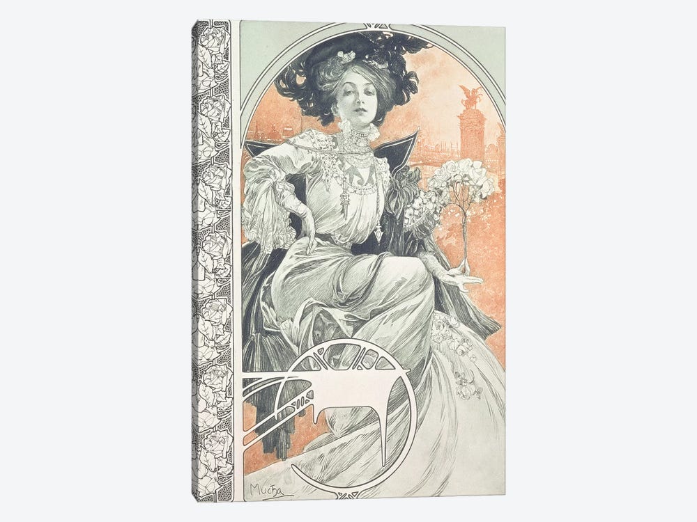 Plate 1 from 'Documents Decoratifs', 1902  by Alphonse Mucha 1-piece Canvas Print