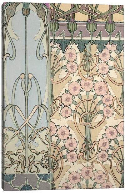 Plate 30 from 'Documents Decoratifs', 1902  Canvas Art Print - Alphonse Mucha