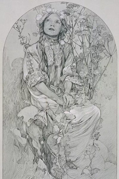 Plate 8 from 'Figures Decoratives', 1902  by Alphonse Mucha art print
