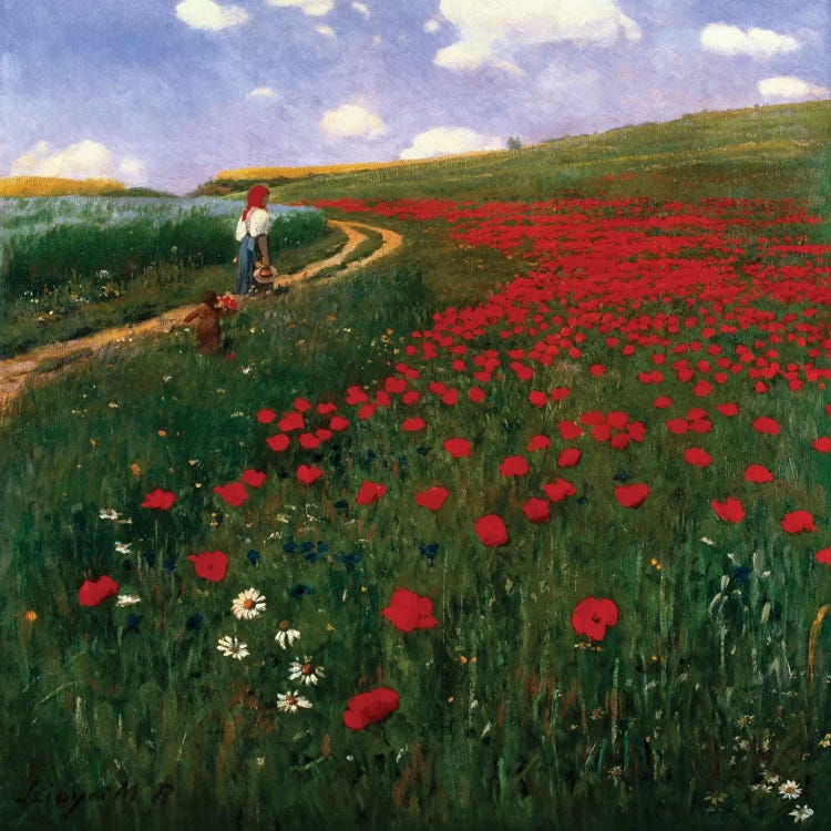 The Poppy Field by Pal Szinyei Merse wall art