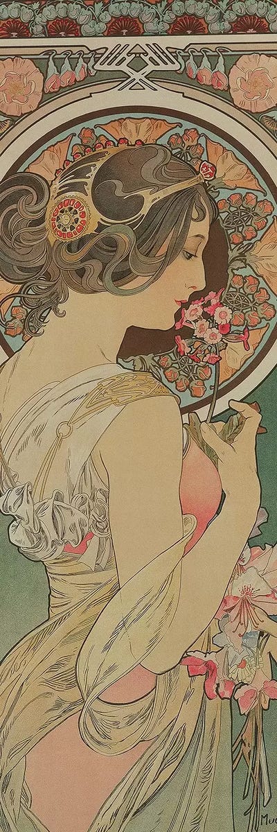 Primrose, 1899  by Alphonse Mucha multi panel art