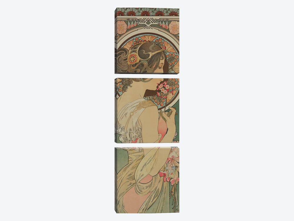 Primrose, 1899  by Alphonse Mucha 3-piece Canvas Art