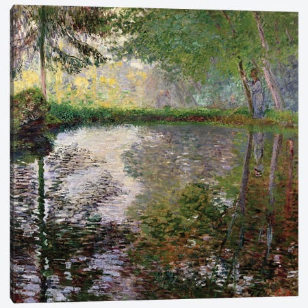 The Lake at Montgeron Canvas Print #BMN894} by Claude Monet Canvas Wall Art