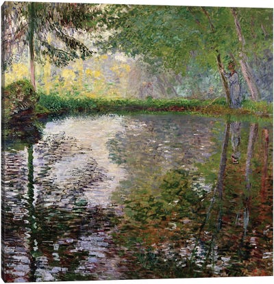 The Lake at Montgeron Canvas Art Print - Claude Monet