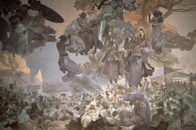 Svantovit Festival on the Island of Rugen, from the 'Slav Epic', 1912  by Alphonse Mucha wall art