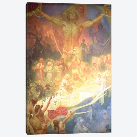 The Apotheosis of the Slavs, from the 'Slav Epic', 1926  Canvas Print #BMN8955} by Alphonse Mucha Canvas Art Print