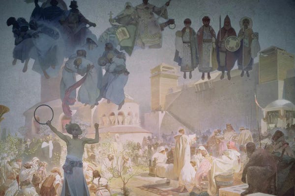Alphonse Mucha: The Introduction of the Slavonic Liturgy, from the 'Slav Epic', 1912  by Alphonse Mucha