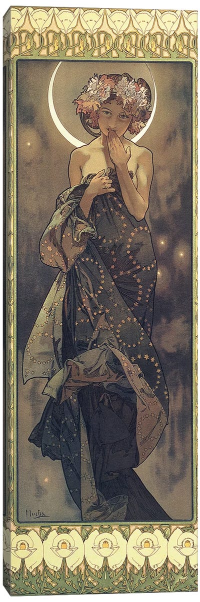 The Moon and the Stars: The Moon, 1902  Canvas Art Print - Moon Art