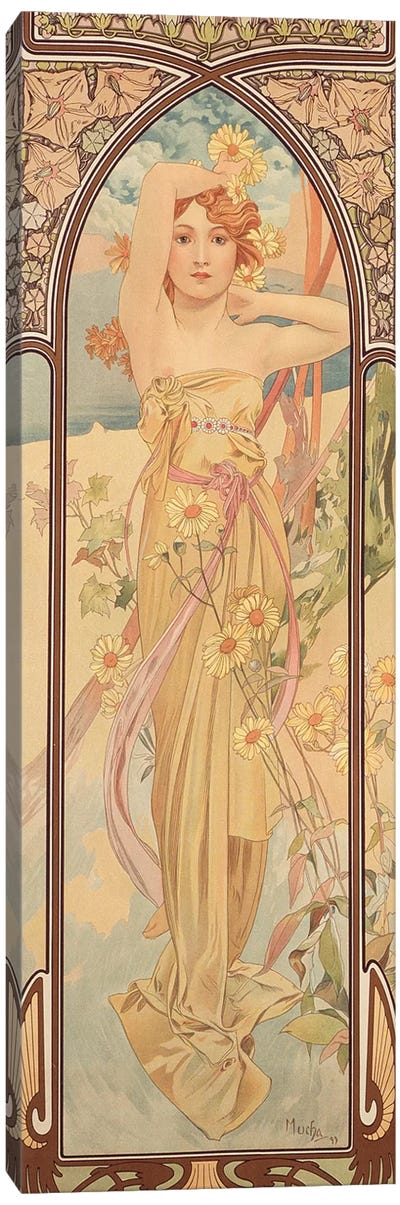 The Times of the Day: Brightness of Day, 1899  Canvas Art Print - Alphonse Mucha