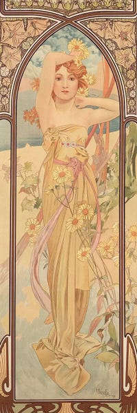 Art Nouveau: The Times of the Day: Brightness of Day, 1899  by Alphonse Mucha