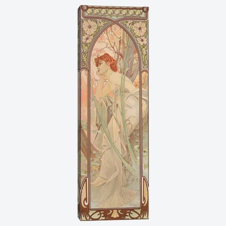 The Times of the Day: Evening Contemplation, 1899  Canvas Print #BMN8973} by Alphonse Mucha Canvas Wall Art
