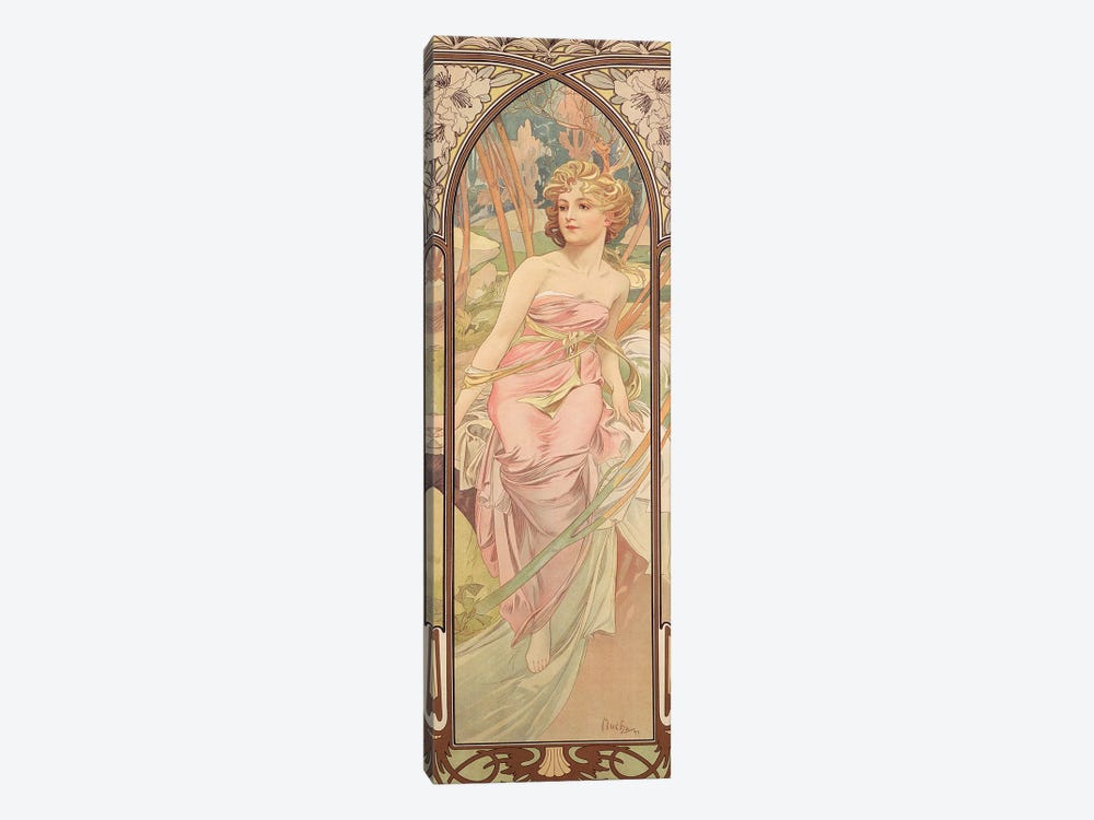 The Times of the Day: Morning Awakening, 1899  by Alphonse Mucha 1-piece Canvas Print