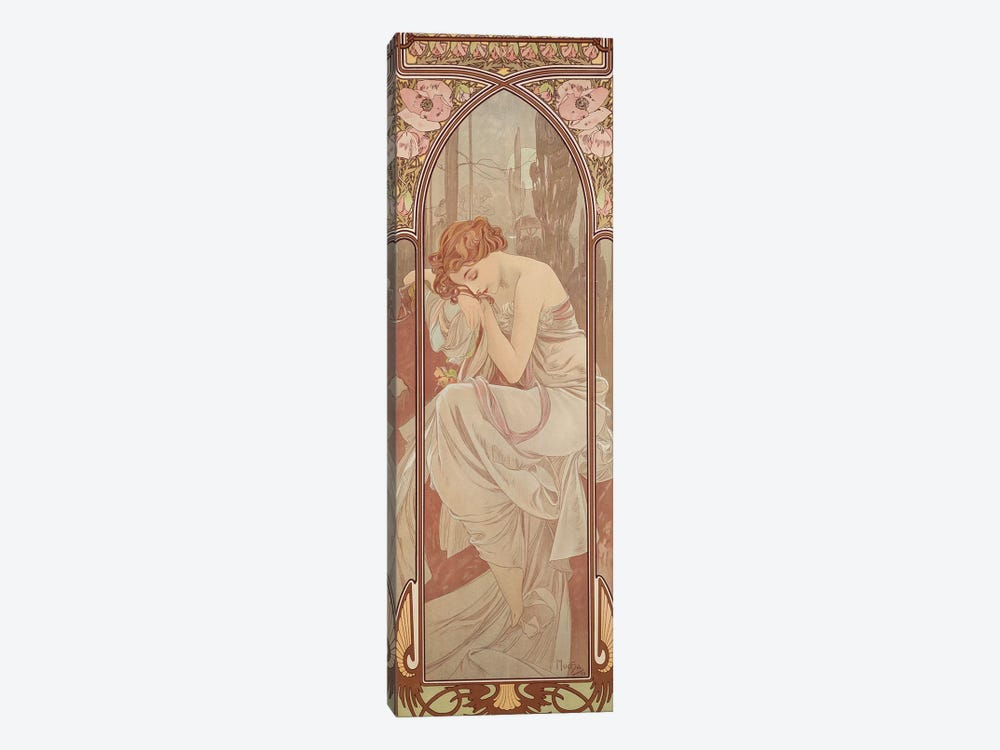 The Times of the Day: Night's Rest, 1899  by Alphonse Mucha 1-piece Canvas Art