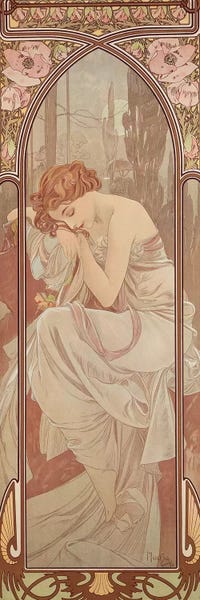 Sleeping & Napping: The Times of the Day: Night's Rest, 1899  by Alphonse Mucha