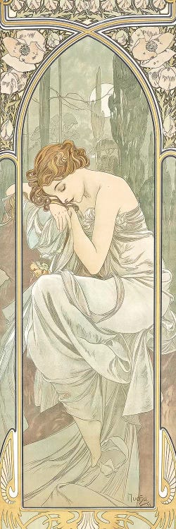 The Times of the Day by Alphonse Mucha wall art