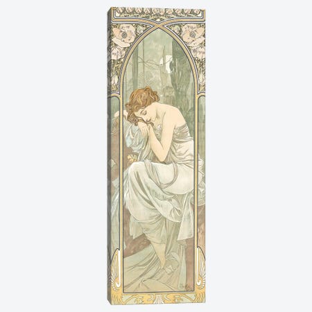 The Times of the Day Canvas Print #BMN8976} by Alphonse Mucha Art Print