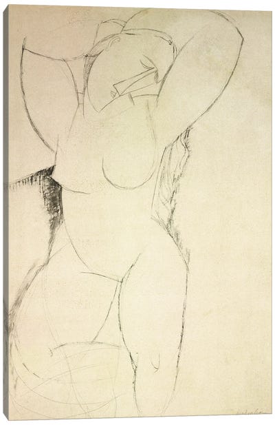 Caryatid, c.1913-14  Canvas Art Print - Amedeo Modigliani