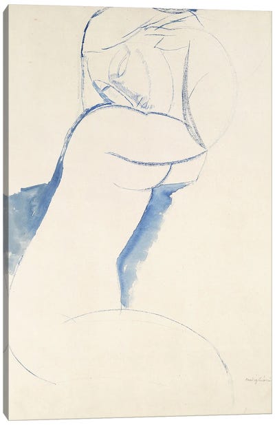 Caryatide, c.1913  Canvas Art Print - Amedeo Modigliani