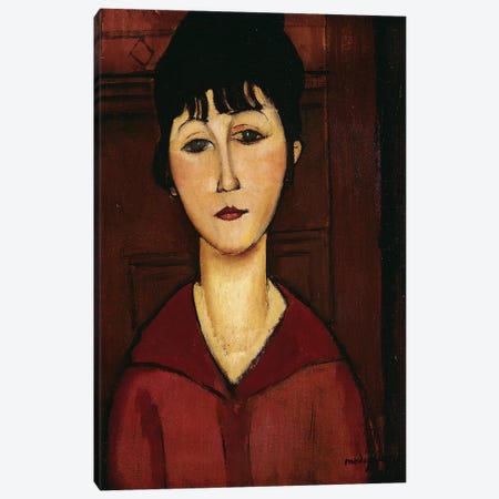 Head of a Young Girl, 1916  Canvas Print #BMN8996} by Amedeo Modigliani Canvas Art Print