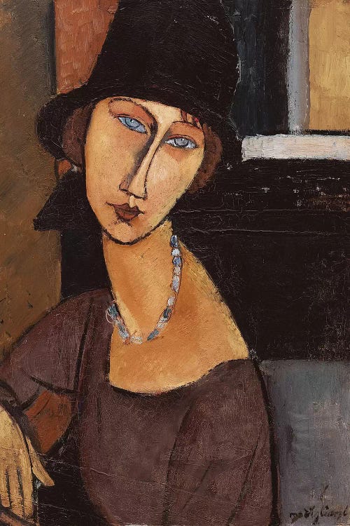 Jeanne Hebuterne wearing a hat, 1917 