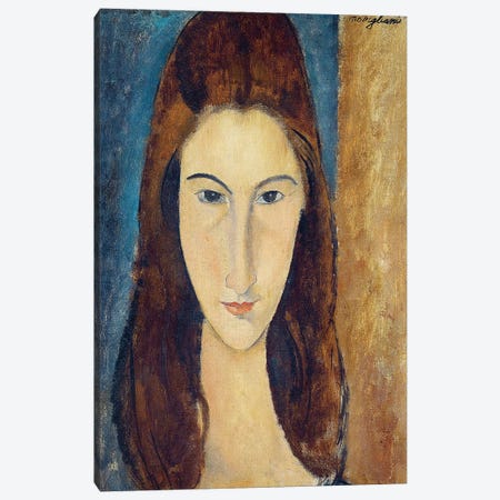 Jeanne Hebuterne, 1917-18  Canvas Print #BMN9001} by Amedeo Modigliani Canvas Print