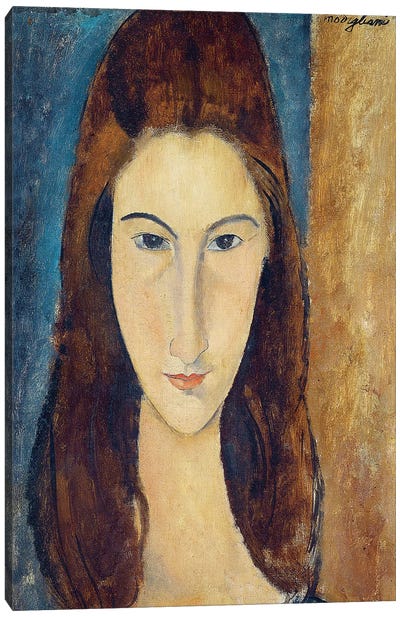 Jeanne Hebuterne, 1917-18  Canvas Art Print - Amedeo Modigliani