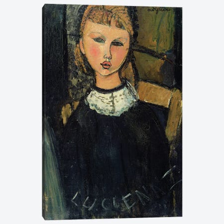 Lucienne, c.1916-17 Canvas Print #BMN9004} by Amedeo Modigliani Canvas Artwork