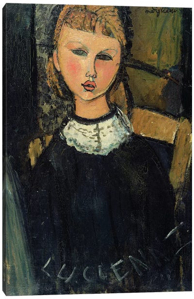 Lucienne, c.1916-17 Canvas Art Print - Amedeo Modigliani