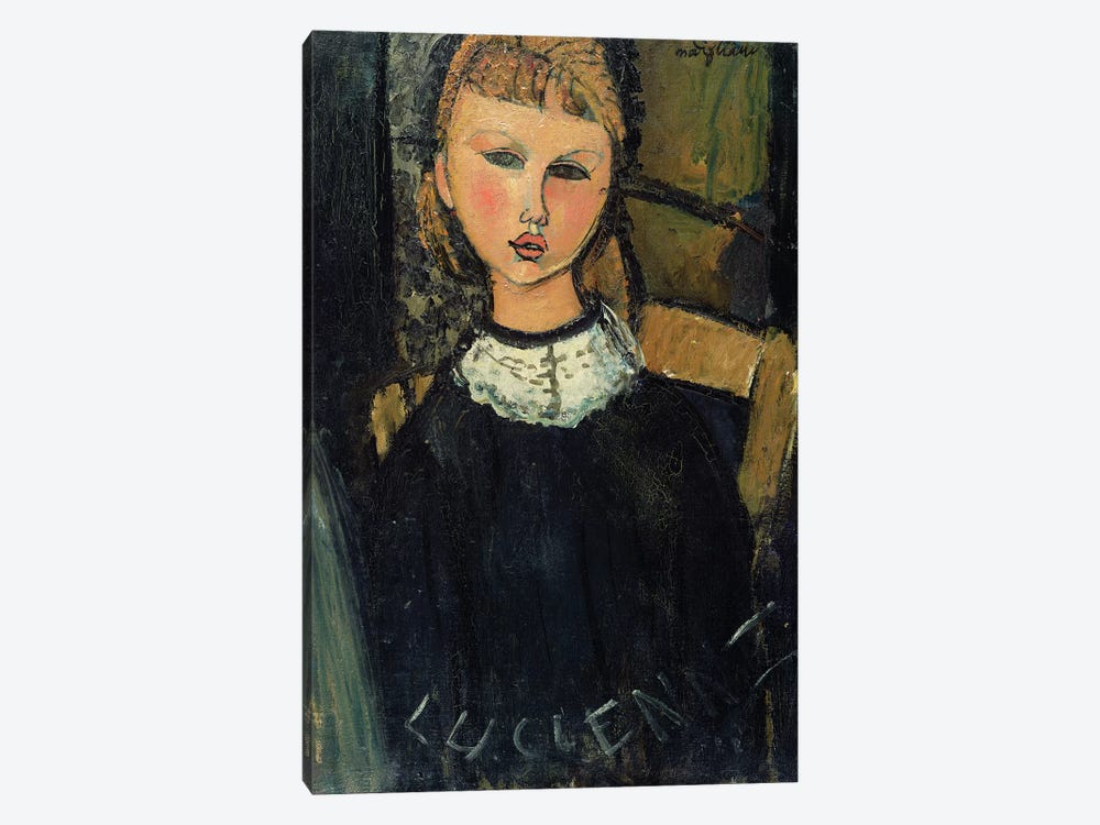 Lucienne, c.1916-17 by Amedeo Modigliani 1-piece Canvas Wall Art