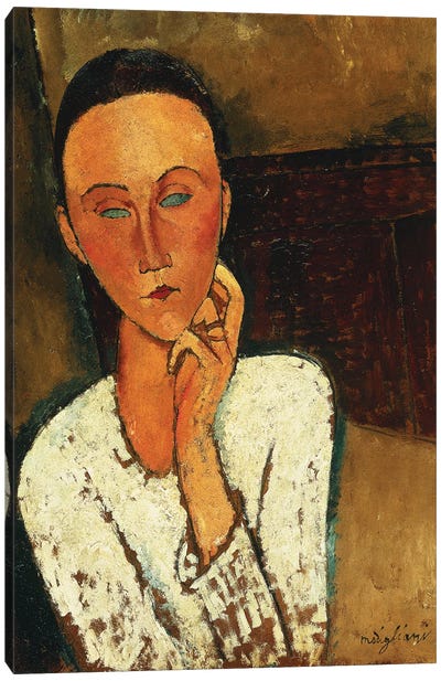  Lunia Czechowska , 1918  Canvas Art Print - Amedeo Modigliani