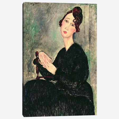 Portrait of a Young Woman  c.1916  Canvas Print #BMN9010} by Amedeo Modigliani Canvas Art