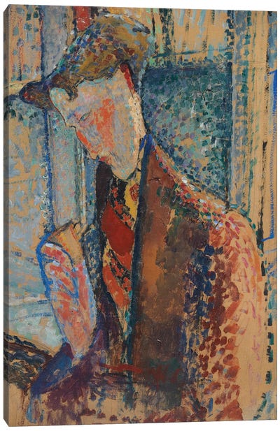 Reverie , 1914  Canvas Art Print - Amedeo Modigliani