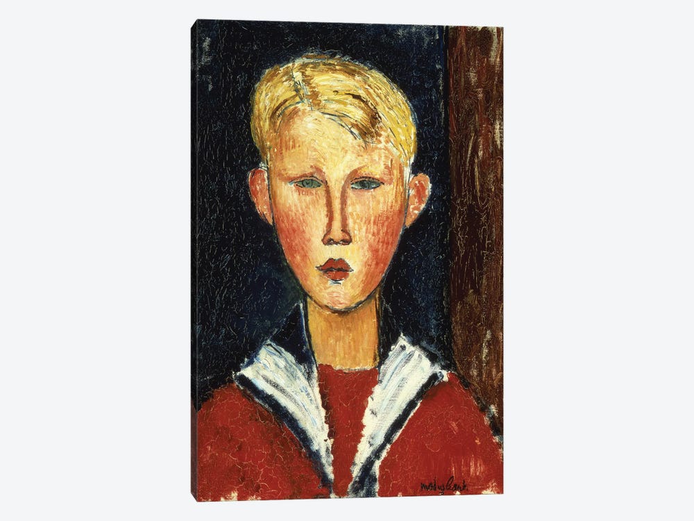 The Blue-Eyed Boy, 1916  by Amedeo Modigliani 1-piece Canvas Wall Art
