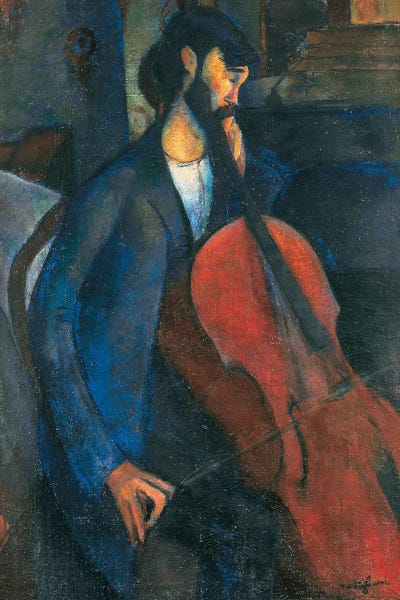 Amedeo Modigliani: The Cellist, 1909  by Amedeo Modigliani
