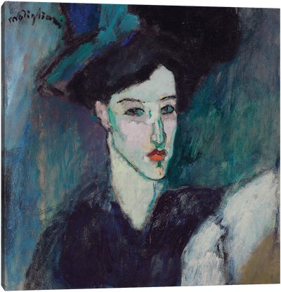 The Jewess, c.1907-1908  Canvas Art Print - Amedeo Modigliani