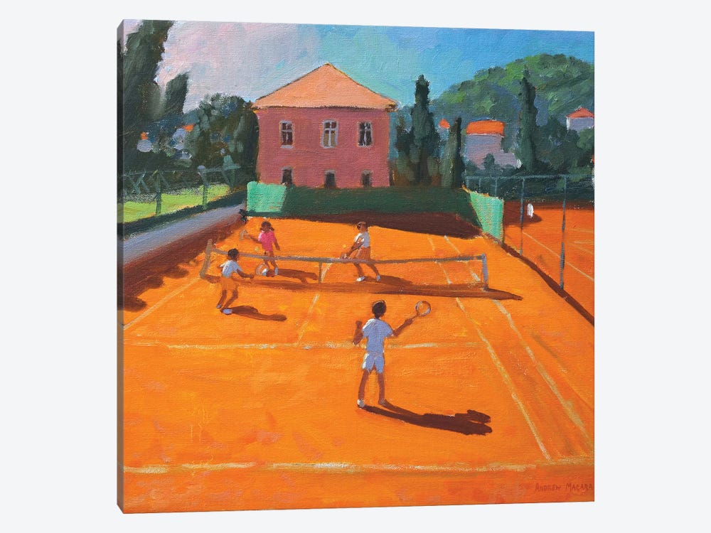 Clay Court Tennis, Lapad, Croatia by Andrew Macara 1-piece Canvas Art