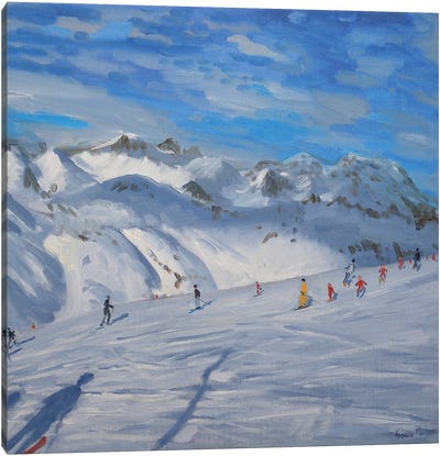 Mountain Tops, Tignes Canvas Art Print - Andrew Macara
